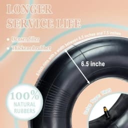 4.10/3.50-4" Camera 4.00-8'' 16x6.50-8 Inner Tubes (2-Pack) for Wheelbarrow,Trunk,Tractor,Garden Carts,Golf Cart,Mowers and More