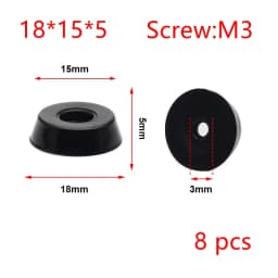 Small Shock Absorption Chair Mat Floor Protector for Desk Chair Insulation Black Non-slip Rubber Furniture Leg Pads Cabinet Legs