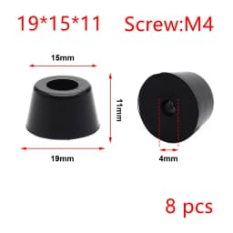 Small Shock Absorption Chair Mat Floor Protector for Desk Chair Insulation Black Non-slip Rubber Furniture Leg Pads Cabinet Legs