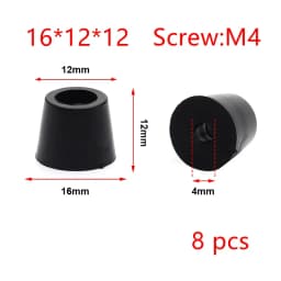 Small Shock Absorption Chair Mat Floor Protector for Desk Chair Insulation Black Non-slip Rubber Furniture Leg Pads Cabinet Legs