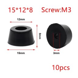 Small Shock Absorption Chair Mat Floor Protector for Desk Chair Insulation Black Non-slip Rubber Furniture Leg Pads Cabinet Legs