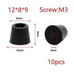 Small Shock Absorption Chair Mat Floor Protector for Desk Chair Insulation Black Non-slip Rubber Furniture Leg Pads Cabinet Legs