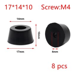 Small Shock Absorption Chair Mat Floor Protector for Desk Chair Insulation Black Non-slip Rubber Furniture Leg Pads Cabinet Legs