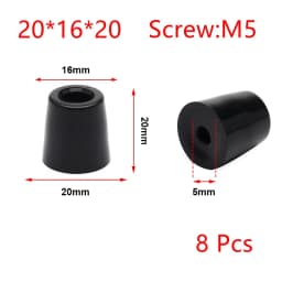 Small Shock Absorption Chair Mat Floor Protector for Desk Chair Insulation Black Non-slip Rubber Furniture Leg Pads Cabinet Legs