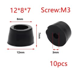 Small Shock Absorption Chair Mat Floor Protector for Desk Chair Insulation Black Non-slip Rubber Furniture Leg Pads Cabinet Legs