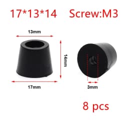 Small Shock Absorption Chair Mat Floor Protector for Desk Chair Insulation Black Non-slip Rubber Furniture Leg Pads Cabinet Legs