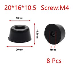 Small Shock Absorption Chair Mat Floor Protector for Desk Chair Insulation Black Non-slip Rubber Furniture Leg Pads Cabinet Legs