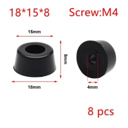 Small Shock Absorption Chair Mat Floor Protector for Desk Chair Insulation Black Non-slip Rubber Furniture Leg Pads Cabinet Legs