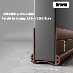 93cm Flexible Door Bottom Sealing Strip Under Door Draft Stopper Tape Door Gap Soundproofing Wind and Dust Proof Weather Strip