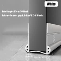 93cm Flexible Door Bottom Sealing Strip Under Door Draft Stopper Tape Door Gap Soundproofing Wind and Dust Proof Weather Strip