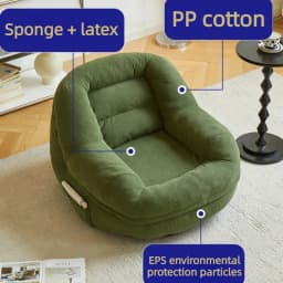 Comfort Bean Bag Sofa Living Room 1-person Sofa Lazy Chair Relaxing Bedroom Pouf Adult Children Cheap Sofas Frameless Furniture
