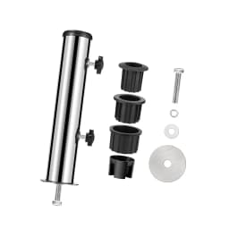 Umbrella Stand Tube Pole Holder Heavy Duty Umbrella Mount Marble Flag Pole Holder Steel for Lawn Outside Backyard Outdoor Beach