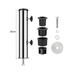 Umbrella Stand Tube Pole Holder Heavy Duty Umbrella Mount Marble Flag Pole Holder Steel for Lawn Outside Backyard Outdoor Beach