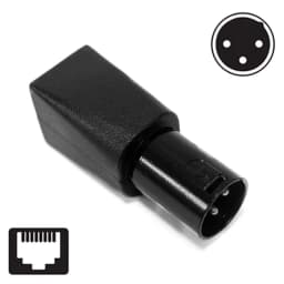 DMX To RJ45 Connector RJ45 Ethernet To 3 Pin XLR DMX Female & Male Adapter Sets (3PIN 1Pair)-AT35