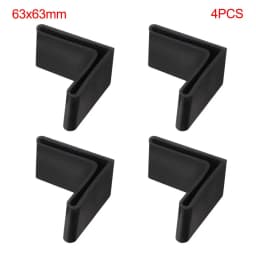 4PCS Slotted Angle Bar Shelf Iron Bed L Type Rubber Base Foot Pad Foot Cover Protective Rubber Sleeve