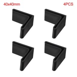 4PCS Slotted Angle Bar Shelf Iron Bed L Type Rubber Base Foot Pad Foot Cover Protective Rubber Sleeve
