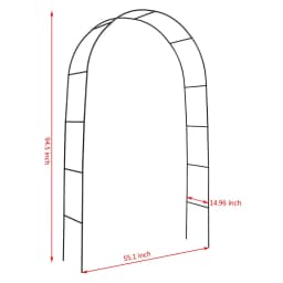 Metal Garden Arch Climbing Plant Trellis Outdoor Arbors Wedding Arch