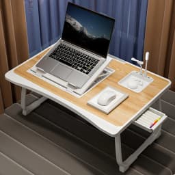 Foldable Laptop Desk, Desktop Lifting Laptop Rack, Reading Laptop Desk, Home Breakfast Tray Office Desk, Study Desk with Drawers