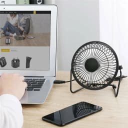 Mini Fan USB Fan 14.5*15cm Black Lightweight Rotatable USB Powered Emergencies And Outdoor Work High Quality Summer