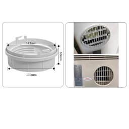 For TCL Air Conditioner Exhaust Duct Connector 130mm Size Made From ABS For Long Lasting Use And Optimal Airflow