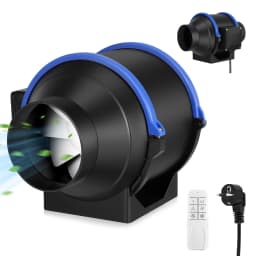 4/6 inch Inline Pipe Fan Duct Fan 100/150mm Variable Speed Air Ventilation Extractor Duct Fan for Kitchen,Bathroom,Toilet,Wall