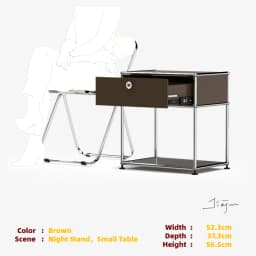 Hot Seller | Bedside Cabinet with Storage | Modular Steel Nightstand with drawer & Shelf | For bedroom Living Room Study Room