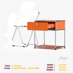 Hot Seller | Bedside Cabinet with Storage | Modular Steel Nightstand with drawer & Shelf | For bedroom Living Room Study Room