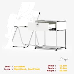 Hot Seller | Bedside Cabinet with Storage | Modular Steel Nightstand with drawer & Shelf | For bedroom Living Room Study Room