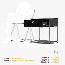 Hot Seller | Bedside Cabinet with Storage | Modular Steel Nightstand with drawer & Shelf | For bedroom Living Room Study Room