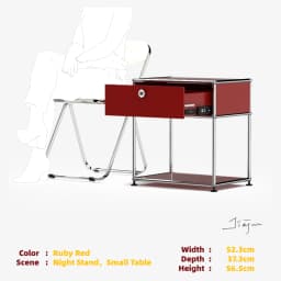 Hot Seller | Bedside Cabinet with Storage | Modular Steel Nightstand with drawer & Shelf | For bedroom Living Room Study Room
