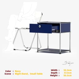 Hot Seller | Bedside Cabinet with Storage | Modular Steel Nightstand with drawer & Shelf | For bedroom Living Room Study Room