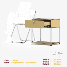 Hot Seller | Bedside Cabinet with Storage | Modular Steel Nightstand with drawer & Shelf | For bedroom Living Room Study Room