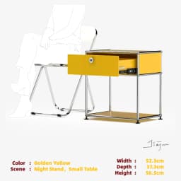Hot Seller | Bedside Cabinet with Storage | Modular Steel Nightstand with drawer & Shelf | For bedroom Living Room Study Room