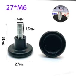 4-50Pcs PP Plastic Adjustable Feet Pad Screw M6 M8 M10 Table Chair Balck Leveling Foot Pad Furniture Leg Anti-shock Protection