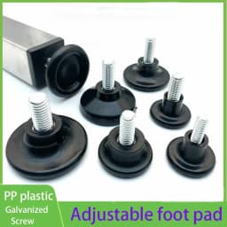 4-50Pcs PP Plastic Adjustable Feet Pad Screw M6 M8 M10 Table Chair Balck Leveling Foot Pad Furniture Leg Anti-shock Protection
