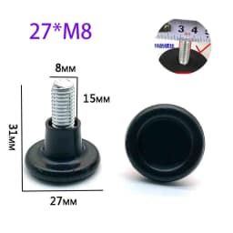 4-50Pcs PP Plastic Adjustable Feet Pad Screw M6 M8 M10 Table Chair Balck Leveling Foot Pad Furniture Leg Anti-shock Protection