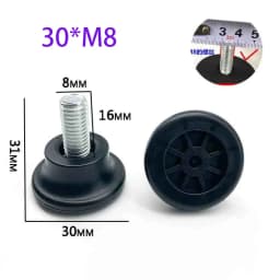 4-50Pcs PP Plastic Adjustable Feet Pad Screw M6 M8 M10 Table Chair Balck Leveling Foot Pad Furniture Leg Anti-shock Protection