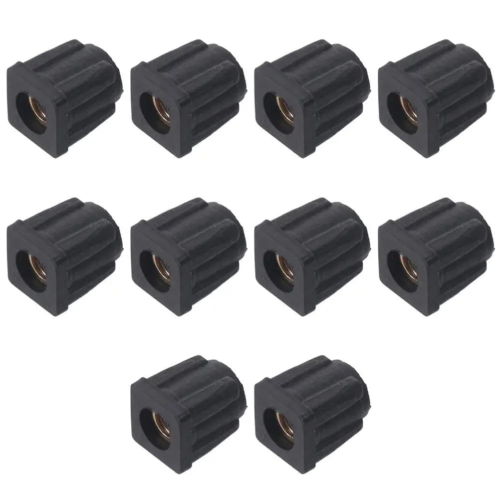 Fashion Square Pipe Plugs Plastic Wihtout M6 Hole Blanking End Caps Adjustable Balance Plug Nut Foot Pad Outside