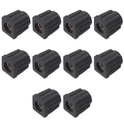 Fashion Square Pipe Plugs Plastic Wihtout M6 Hole Blanking End Caps Adjustable Balance Plug Nut Foot Pad Outside