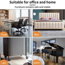 Office Chair Wheel Stopper Furniture Caster Cups Wood Floor Protectors Anti Vibration Pad Chair Roller Feet Anti-slip Mat