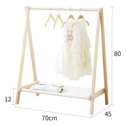 Solid Wood Floor Standing Clothes Hanger Simple Clothes Hanger Coat Drying Rack Stand Small in Kindergarten Performance Area