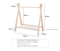 Pet Hanger Internet Celebrity Dog Clothes Rack Dog Clothes Rack Cabinet Solid Wood Storage Small Coat Rack Cat Floor Type