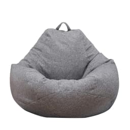 Adults Children Bean Bag Cover Large Lazy Sofa Chair Cover without Filler Cotton Linen Beanbag Chair Seat Ottoman Puff Sac