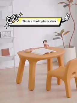 Nordic Style Plastic Chair with Backrest, Stylish Chair for Bedroom Living Room Dormitory & Entertainment Room