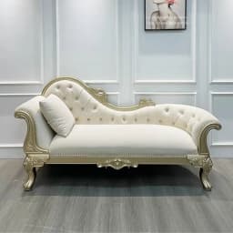 HYS solid wood carving flower living room princess chair French bedroom bedside couch leisure fabric recliner sofa