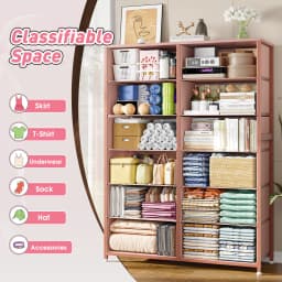 EnHomee Dresser With 12 Drawers, Tall Dressers For Bedroom With Wood Top Metal Frame, Chest Of Drawers For Living Room, Closets,