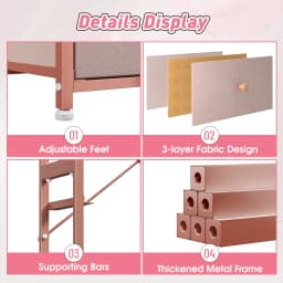 EnHomee Dresser With 12 Drawers, Tall Dressers For Bedroom With Wood Top Metal Frame, Chest Of Drawers For Living Room, Closets,