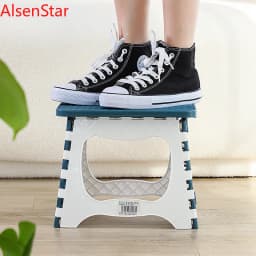 Heavy Duty Folding Stool Portable Lightweight Durable Plastic Camping Fishing Outdoor Picnic Kids Adults Home Non-Slip Gift