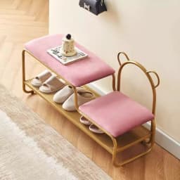 Integrated Shoe Changing Stool And Shoe Cabinet for Home Entrance Simple Design Door with Changing Stool at Entrance