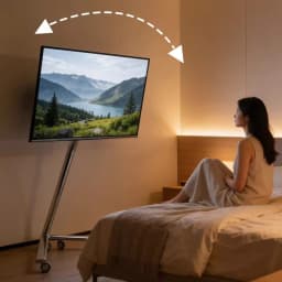 Movable TV Bracket Floor Vertical Telescopic Frame with Wheels TV Stand Monitor Stands for 40-85 Inches Removable TV Cradle